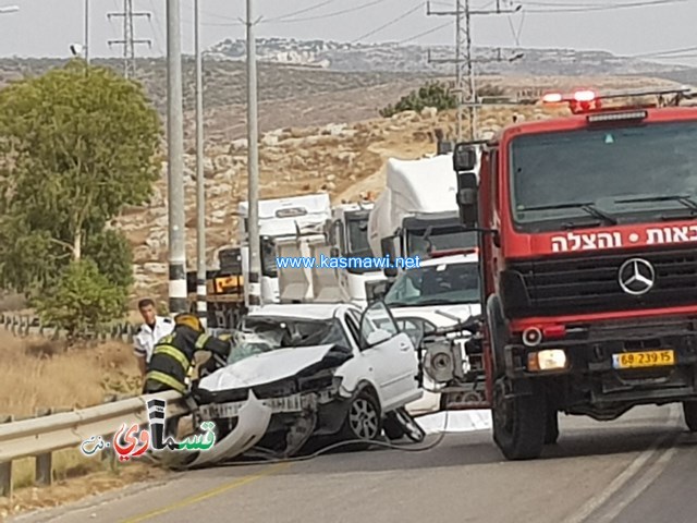 فيديو :مصرع سيدة من اورانيت واصابة اثنين في حادث طرق مروع في مدخل كفرقاسم الشرقي  